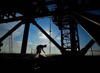 Worker at Mexico's Dos Bocas refinery