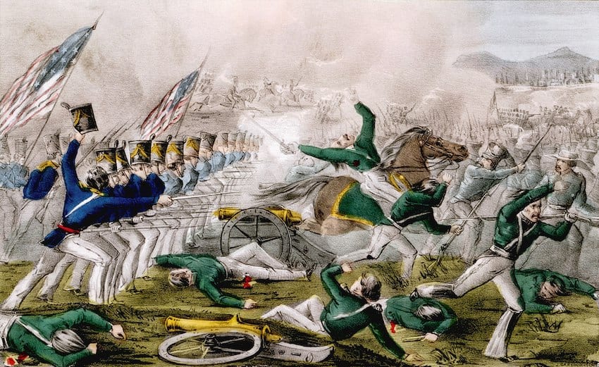 The Battle of Churubusco, fought near Mexico City on Aug. 20, 1847.