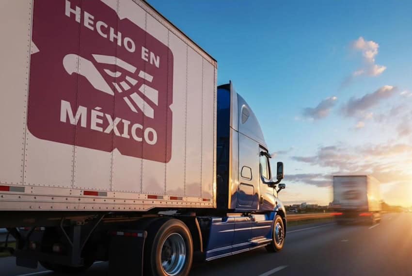 truck with hecho en mexico sign