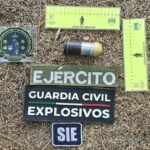 IED device laying on the ground