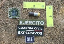 IED device laying on the ground