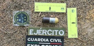 IED device laying on the ground