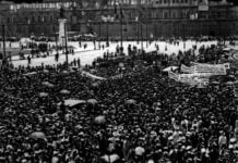 Catholic demonstration in Mexico City during the Cristero War.