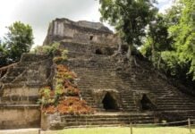 Temple of the Cormorants in Dzibanché