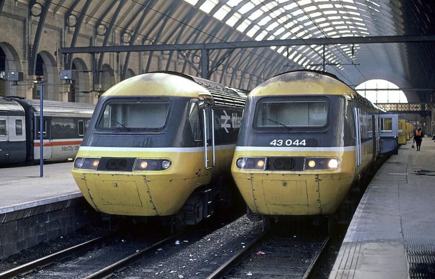 Two BR Class 43 (Intercity 125) Locomotives at LKGX, headed for York via the ECML
