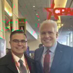 Leader of México Republicano Juan Iván Peña Nader poses for a photo with Matt Schlapp at last year's CPAC.