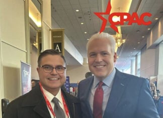 Leader of México Republicano Juan Iván Peña Nader poses for a photo with Matt Schlapp at last year's CPAC.