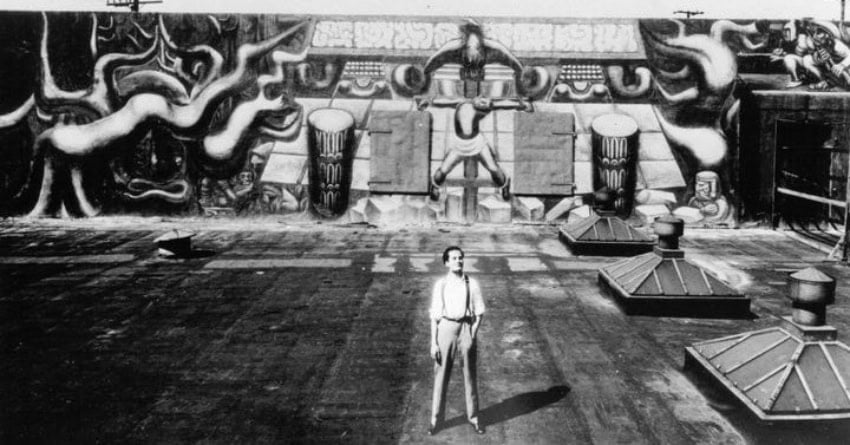 Siqueiros and 'América Tropical' in 1932.