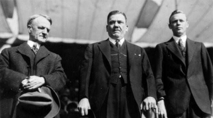 Dwight Morrow with Plutarco Elías Calles and Charles Lindbergh