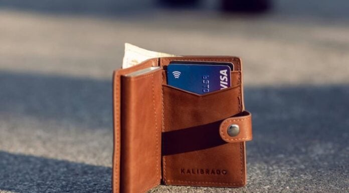 Wallet with credit cards