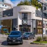 Mexico-City, Mexico - August 22, 2021 - cars and Berger store in the upscale Polanco neighborhood
