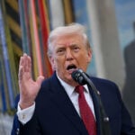 President Donald Trump Speaks During Mexican Border Defense Medal Presentation in the Oval Office of the White House, Washington, DC on December 15, 2025