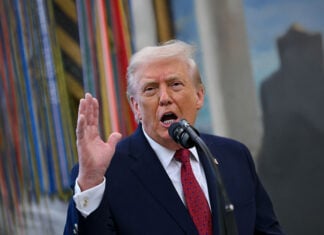 President Donald Trump Speaks During Mexican Border Defense Medal Presentation in the Oval Office of the White House, Washington, DC on December 15, 2025