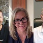 Ann Dolan, Travis Bembenek and George Reavis on a video call