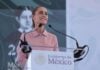 Claudia Sheinbaum at a podium