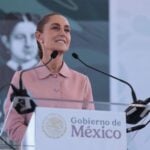 Claudia Sheinbaum at a podium