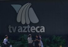 Azteca logo on wall