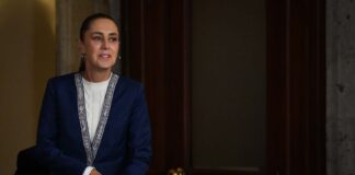 CIUDAD DE MÉXICO, 04FEBRERO2026.- Claudia Sheinbaum walks into her daily press conference