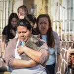 People evacuating during an earthquake alarm in Mexico City