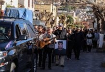 funeral in Zacatecas for miner