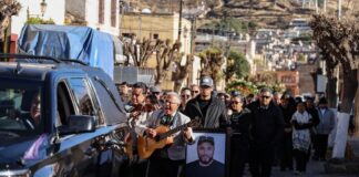 funeral in Zacatecas for miner