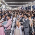 Nearly 2,000 couples got married in one of many "bodas colectivas" held throughout Mexico on Saturday, or Valentine's Day.