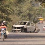 burned out car Puerto Vallarta