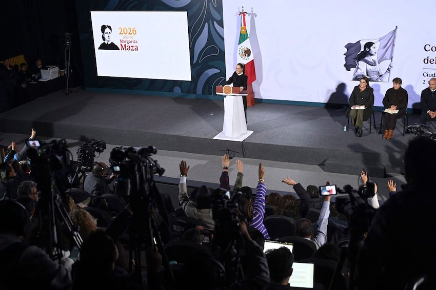 Sheinbaum during mañanera on Feb. 2, 2026