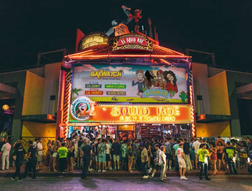 El Squid Roe at night