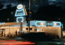 Exterior of Churrería El Moro in Echo Park, Los Angeles