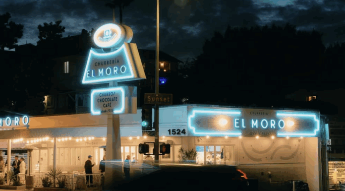 Exterior of Churrería El Moro in Echo Park, Los Angeles