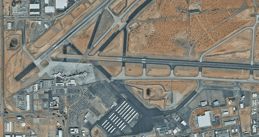 Satellite image of the El Paso airport