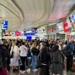 Mexico City's Northern Bus Terminal at midday yesterday, shortly after passengers were told that no buses would be leaving the station on Sunday.