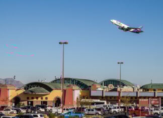 EL PASO OCTOBER 24. FedEx departs the El Paso International Airport on the way to Memphis on October 24, 2014 at El Paso, Texas.