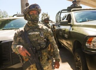 CIUDAD DE MÉXICO. 11ABRIL2025.- Miembros del ejército, la Marina y Guardia Nacional; parte de operativo de seguridad de semana santa que inicio hoy y concluirá el próximo 27 de abril. FOTO: VICTORIA VALTIERRA/CUARTOSCURO.COM