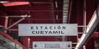 a station of the new light rail connecting Mexico City with the Felipe Ángeles International Airport (AIFA)