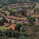 aerial view of the scene of the operation to kill cartel boss El Mencho in Tapalpa de Allende, Jalisco