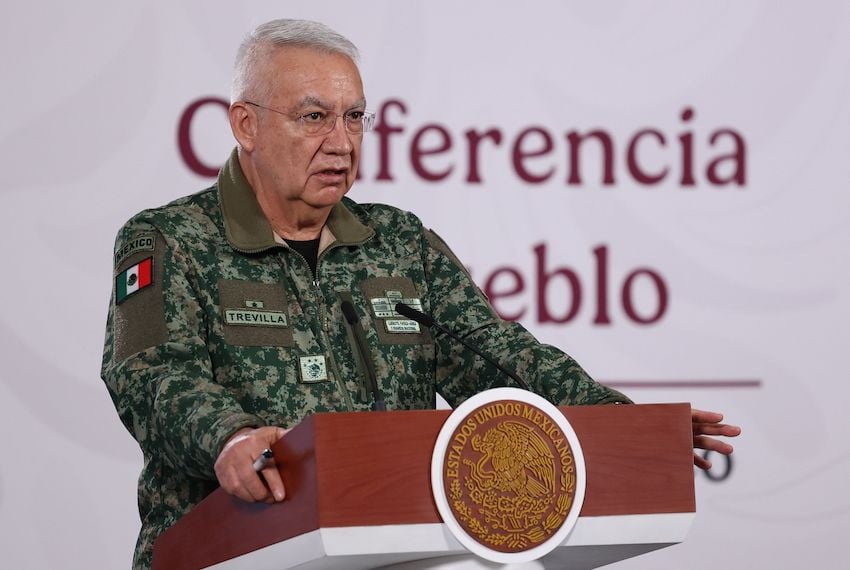 CIUDAD DE MÉXICO, 10MARZO2026.- Claudia Sheinbaum Pardo, presidenta de México, encabezó la conferencia Mañanera del Pueblo, desde Palacio Nacional, en la que se presentó el informe del gabinete de Seguridad.  FOTO: GALO CAÑAS/CUARTOSCURO.COM
