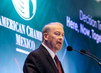 Ambassador Johnson at Amcham assembly on March 18, 2026