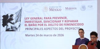 CIUDAD DE MÉXICO, 24MARZO2026.- Ernestina Godoy, fiscal general de la República, durante la conferencia Mañanera del Pueblo en la que se presentó la "Ley General para Prevenir, Investigar, Sancionar y Reparar el daño por el delito de feminicidio".