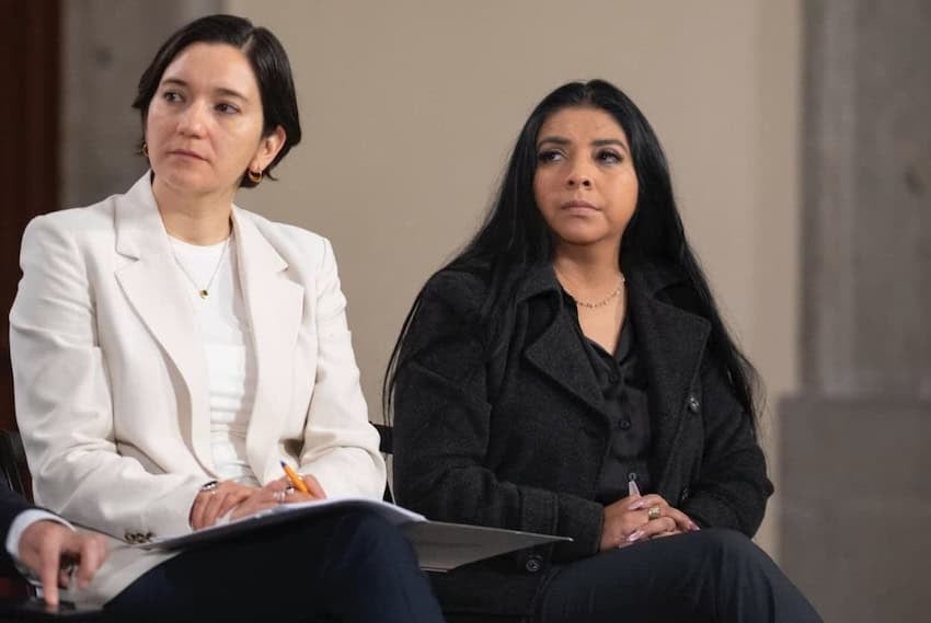 Marcela Figueroa, titular del Secretariado Ejecutivo del Sistema Nacional de Seguridad Pública, y Martha Lidia Pérez, titular de la Comisión Nacional de Búsqueda,