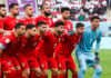 WORLD CUP POLITICS MEDIA - Iran's National Team for the 2022 World Cup at a match with England.