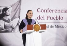 Sheinbaum at her morning press conference