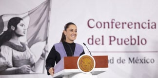 Sheinbaum at her morning press conference
