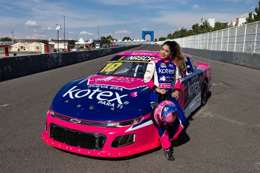 Regina Sirvent on the racetrack