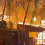 Fire in Punta Zicatela, Oaxaca