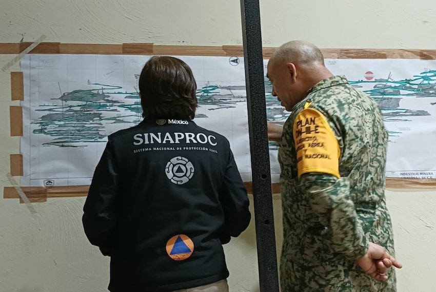 rescue workers at ine site