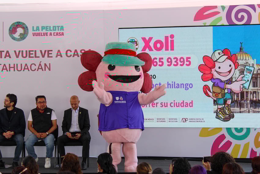 A mascot of Xoli attended the launch of the bot last week.