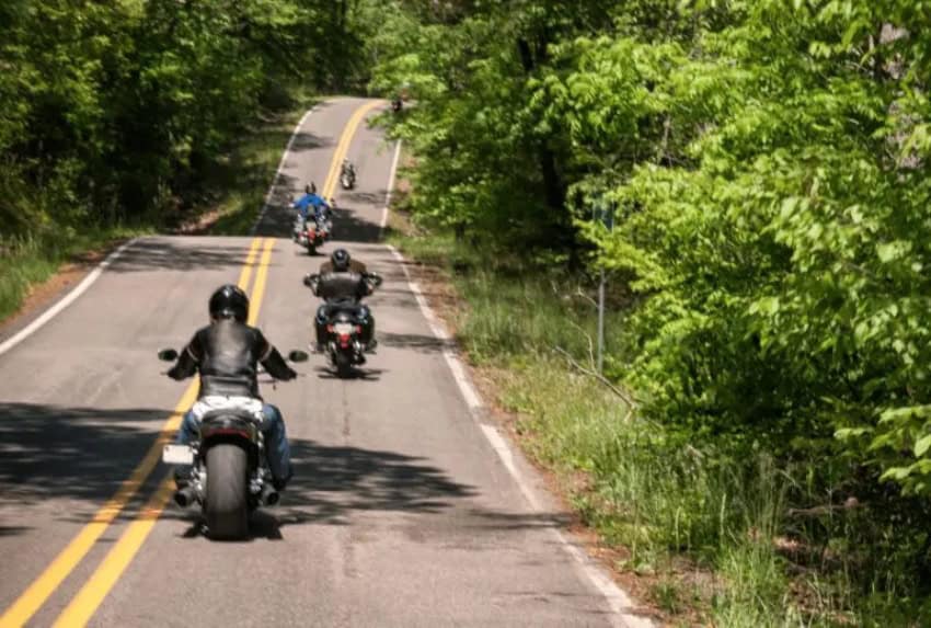 motorcycles on a road