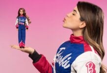 Regina Sirvent with her new Barbie Role Model doll